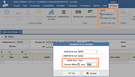 Saisie des charges : gestion vues